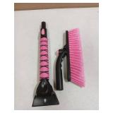 HEEYA Snow Brush for Car, Extendable Snow Brush and Ice Scraper with Foam Grip, Car Window Scraper for Snow and Ice for SUV Truck Auto Jeep RV Vehicle Windshield - Pink - Retail: $15