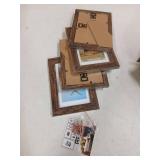 ccdcc 4x6 Picture Frame Set of 4, 4 x 6 Wood Photo Frames with Mat for 3.5x5, Natural Wooden Frame with Real Glass Cover for Wall and Tabletop Display,Rustic Brown - Retail: $14