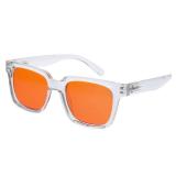 OPULIZE ERA Blue Light Glasses for Women Men, Oversized Frame with Yellow Polarised & Orange Lens and UV400 Protection, Anti-Reflective & Anti-Glare, Computer & Screen Glasses, Clear (Pack of 2)