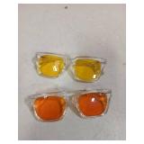 OPULIZE ERA Blue Light Glasses for Women Men, Oversized Frame with Yellow Polarised & Orange Lens and UV400 Protection, Anti-Reflective & Anti-Glare, Computer & Screen Glasses, Clear (Pack of 2)