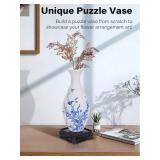 3D Puzzles for Adults, 160 Pieces 3D Puzzle Vase for Flowers, Unique Arts and Crafts for Adults, Unique Housewarning Gifts for Women & Men, Plastic Puzzle Vase for Home and Office Decor - Retail: $23