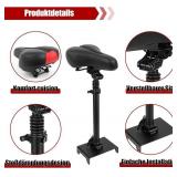 Yungeln Electric Scooter Seat Saddle,Adjustable Height Double Damping Comfortable Saddle Compatible with Ninebot Max G30 Electric Scooter - Retail: $52