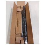 Byondeth Curtain Rods for Windows 16 to 48 or 60 Inches Max Adjustable Length 1 Inch Diameter Window Curtain Rod with Aluminium Finials, Black - Retail: $19