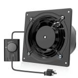 HG Power 6 Inch Exhaust Fan with Speed Controller, 308CFM Wall Exhaust Fanfor Kitchen, Bathroom, Metal Extractor Fan for Pet Room, Smoking Room, Attic, Garage, Window Ventilation - Retail: $50