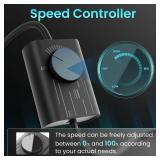 HG Power 6 Inch Exhaust Fan with Speed Controller, 308CFM Wall Exhaust Fanfor Kitchen, Bathroom, Metal Extractor Fan for Pet Room, Smoking Room, Attic, Garage, Window Ventilation - Retail: $50