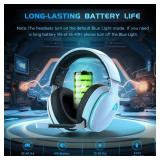Gtheos 2.4GHz Wireless Gaming Headset for PS5, PS4 Fortnite & Call of Duty/FPS Gamers, PC, Nintendo Switch, Bluetooth 5.3 Gaming Headphones with Noise Canceling Mic, Stereo Sound, 40+Hr Battery -White