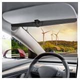 Veharvim Sun Visor Extender for Cars, Upgraded Polarized Car Visor Extender Sun Blocker UV400, Universal Visor Extension for Car Visor, Clip on Sun Visor for Car (Universal(1 Pack)) - Retail: $28