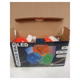 Colored LED Light Bulb Set 9W Red 4pk - Retail: $12