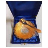 NOBILITY Silver Plated Bowl Spoon Set Light Weight with Blue Box Diwali Christmas Eid Wedding Return Dessert Dry Fruits Serving Gifts Home Decoration Friends Family Corporate Gift Items