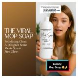 Mop Soap Highly Scented Fragrance, Long Lasting Luxury Floor Cleaner for Hardwood, Tile, Laminate & Stone, Low Suds No Residue Formula, All Mop Types, Made in USA, 32oz Brazilian Bliss Fragrance - Ret