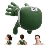 KOFXVADY Shoulder Hand Neck Massager Fingers with Heat Simulated Human Hand Design Masajeador De Espalda Y Cuello for Pain Relief Deep Tissue and Back Pain Relief-Green - Retail: $50