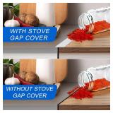 Silicone Stove Counter Gap Cover (2 Pack),Easy Clean Heat Resistant Wide & Long Kitchen Stove Gap Filler,Seals Spills Between Counters, Oven, Stovetops, Washing Machines, Washer, Dryer(30 in, White) -
