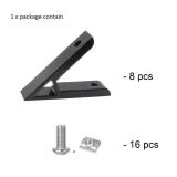 FORRCKY 8Pcs 2020 45 Degree Angle Bracket 20 Series Aluminum Extrusion Corner 45deg Joint Connector Brace for T / V Slot 45° Joiner 135deg 2040 20/20 Extruded Aluminium Profile - Retail: $16