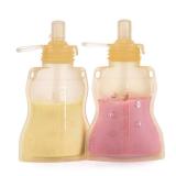 haakaa Pouch Reusable Baby Food Pouch, Reusable Pouches for Toddlers Kids Squeezable Pouch, Washable Freezer - Make Homemade Organic Food for Babies/Toddlers, 4oz, 2 Pack (Yellow) - Retail: $25