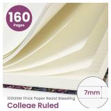 Lined Journal Notebook for Women & Men, Hardcover Leather Journal for writing, A5 College Ruled Notebook for Work & Note Taking, Perfect for Office School Home Supplies, 160 Pages, Midnight Bloom - Re