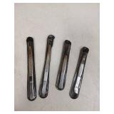 DragonflyDreams 4 Pieces Tweezers with Rubber PVC Coated Set, Straight Tip Tweezers Rubber Flat Tip Long Bent Tweezer for Crafts Stamps Beads Jewelry Tools (Rubber Tweezer) - Retail: $10