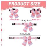 3 Pack Small Dog Collar for Female Dogs Girl Dog Collars Pink Dog Collar with Bowtie for Girl Female Dogs Adjustable Cute Puppy Collars - Retail: $8