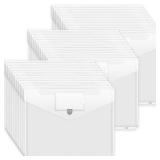 Forvencer Binder Pocket, 36 Pack Super Heavyweight Poly Binder Pocket with Tight Closure, Binder Folders Side Loading, 3 Ring Binder Pocket, Binder Dividers with Pockets, Letter Size, Clear - Retail: 