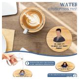 HSSPIRITZ New Girl Cork Coasters Set of 6, Funny Novelty Coasters for Drinks Absorbent with Holder Cup Desk Office Table Kitchen Decor accessories House Warming Gifts for New Home Couples,Round 4 Inch