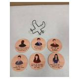 HSSPIRITZ New Girl Cork Coasters Set of 6, Funny Novelty Coasters for Drinks Absorbent with Holder Cup Desk Office Table Kitchen Decor accessories House Warming Gifts for New Home Couples,Round 4 Inch