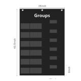 REGELETO Small Group Management Pocket Chart with 96 Cards Classroom Jobs Chart Small Group Organizer and on Task for School Teacher Homeschool Learning Supplies (Black) - Retail: $20