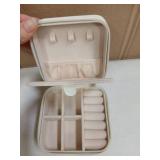 SOUKENGEN Travel Jewelry Case and Organizer with Mirror,Portable Mini Storage Box for Rings, Earrings, Necklaces, Gift for Mother Mom, Girl, Daughter, Sisters, Bridesmaids, Mother