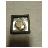 Gold Plated Teardrop Pull Through Hoop Earrings 14 kt - Retail: $12