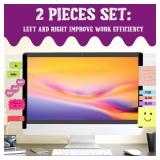 MDOZQ Office Desk Accessories 2pcs Computer Monitor Memo Board Message Board Supplies for Women Men Sticky Note Holder Home Desktop Decor - Retail: $7