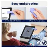 DATAFY [Case-Friendly] Page Turner for Kindle Paperwhite Oasis Kobo eReaders, Camera Camcorder Remote Controls, Page Turner Clicker for ipad Tablets Reading Novels with Wrist Strap Storage Bag Purple 