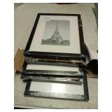 UPsimples 8x10 Picture Frame Set of 5, Display Pictures 5x7 with Mat or 8 x 10 Without, Wall Gallery Photo Frames, Black - Retail: $19