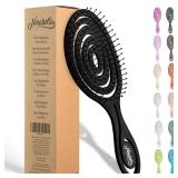 Ninabella Detangle Hair Brush for Women & Men - Does not Pull - Straightening Brushes for Straight & Curly Hair - Unique Spiral Detangling Hairbrush - Black - Retail: $9