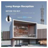 Digital TV Antenna Indoor,1200+ Miles Long Range HD Antenna for Smart TV and Older TV