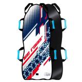 Sunlite Sports 45" Foldable Snow Sled for Kids & Adults Durable Reinforced Bottom, Sturdy Fabric Stitching & Easy-Carry Design for Winter Family Fun