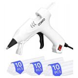 COMTO Hot Glue Gun Kit with 30 Sticks, 20W Fast Preheating Mini Hot Glue Gun and Sticks Set for School Crafts DIY Arts and Quick Home Repairs, White - Retail: $9