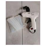 COMTO Hot Glue Gun Kit with 30 Sticks, 20W Fast Preheating Mini Hot Glue Gun and Sticks Set for School Crafts DIY Arts and Quick Home Repairs, White - Retail: $9