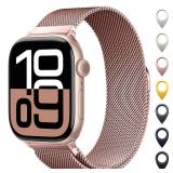 Original Stainless Steel Mesh Loop Compatible with Apple Watch 38mm 40mm 41mm 42mm 44mm 45mm 46mm 49mm Women Men, Magnetic Clasp Replacement for iWatch Bands Series 11 10 9 8 7 6 5 4 Ultra SE 3 2 1 - 