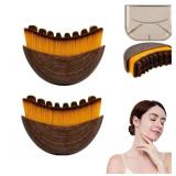 Lymphatic Contour Face Brush,Lymphatic Face Brush,Lymphatic Drainage Brush,Dry Brush,Neck,Chin & Face Sculpting,Anti-Puffiness,Gua Sha & Improves Skin Glow,Skin Care Massage Tools. (2PC) - Retail: $16