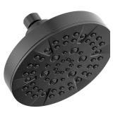 Delta 6-Setting Matte Black Shower Head with High Pressure Spray, 6 Inch Round Shower Head, Showerheads, 1.75 GPM Flow Rate, Matte Black 52535-BL - Retail: $73