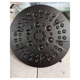 Delta 6-Setting Matte Black Shower Head with High Pressure Spray, 6 Inch Round Shower Head, Showerheads, 1.75 GPM Flow Rate, Matte Black 52535-BL - Retail: $73