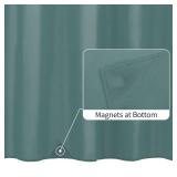 ALYVIA SPRING Stall Fabric Shower Curtain Liner Waterproof - Soft & Lightweight Small Shower Curtain with Magnets for Narrow Stall Size, Machine Washable - 36x72, Sea Teal - Retail: $12
