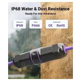 VCELINK IP68 Waterproof RJ45 Coupler (4.43in) - 1000Mbps Shielded Outdoor Ethernet Extender, Tool-Free Cat6/5e/5 PoE+ Compatible, 6-Pack - Retail: $28