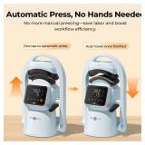 HTVRONT Auto Hat Press Machine - Hat Heat Press Machine with Precise Temp&Timer Control, Hat Heat Press Machine for Caps with 2 Platens, Compatible with DTF Film, Embroidery, Sublimation (Blue) - Reta