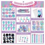 BenLouis 120Pcs Mermaid Party Favors Little Mermaid Pencils Stickers School Stationery Bulk for Kids Sea Birthday Decor Baby Shower Candy Goodie Bag Stuffer Classroom Rewards Pinata Supplies - Retail: