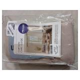 MIULEE Non-See-Through Privacy Linen Curtains 2 Panels, Light Filtering Window Curtains Farnhouse Textured Back Tab Semi Sheer Drapes for Bedroom Living Room, 52 x 108 Inches Long, Taupe - Retail: $52