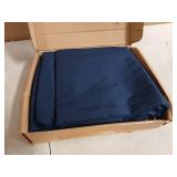 Amazon Basics Lightweight Super Soft Easy Care Wrinkle Free Microfiber 3 Piece Bed Sheet Set with 14-Inch Deep Pockets, Twin, Navy Blue, Solid, Kids, Men & Women Bedding - Retail: $13
