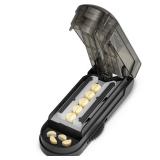 ONE PIX Pill Cutter Splitter for Small and Tiny Pills, Professional Adjustable Pill Cutter with Hidden Stainless Steel Blade, Safely Cuts Multiple Pills at Once, Grey - Retail: $9