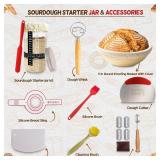 Emporium complete sourdough starter kit|Feat.9" banneton bread proofing basket set,24oz sourdough starter jar,15pcs sourdough bread baking supplies |Best sourdough tools and supplies for beginners - R