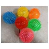 VITEVER 3.5" Squeaky Dog Toy Balls (6 Colors) Puppy Chew Toys for Teething, BPA Free Non-Toxic, Spikey Dog Balls for Medium, Large & Small Dogs, Durable Toys for Aggressive Chewers - Retail: $14