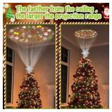 Tsorode Christmas Tree Topper Lighted,Star Tree Topper with Projector Built-in LED Rotating Lights with 6 Projection Modes,3D Glitter Dynamic Projection Christmas Decorations (Snowflake) - Retail: $23