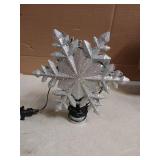 Tsorode Christmas Tree Topper Lighted,Star Tree Topper with Projector Built-in LED Rotating Lights with 6 Projection Modes,3D Glitter Dynamic Projection Christmas Decorations (Snowflake) - Retail: $23